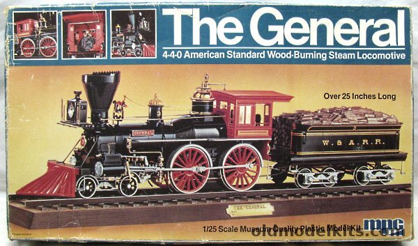 MPC 1/25 The General 4-4-0 American Standard Steam Locomotive, 1-2001 plastic model kit